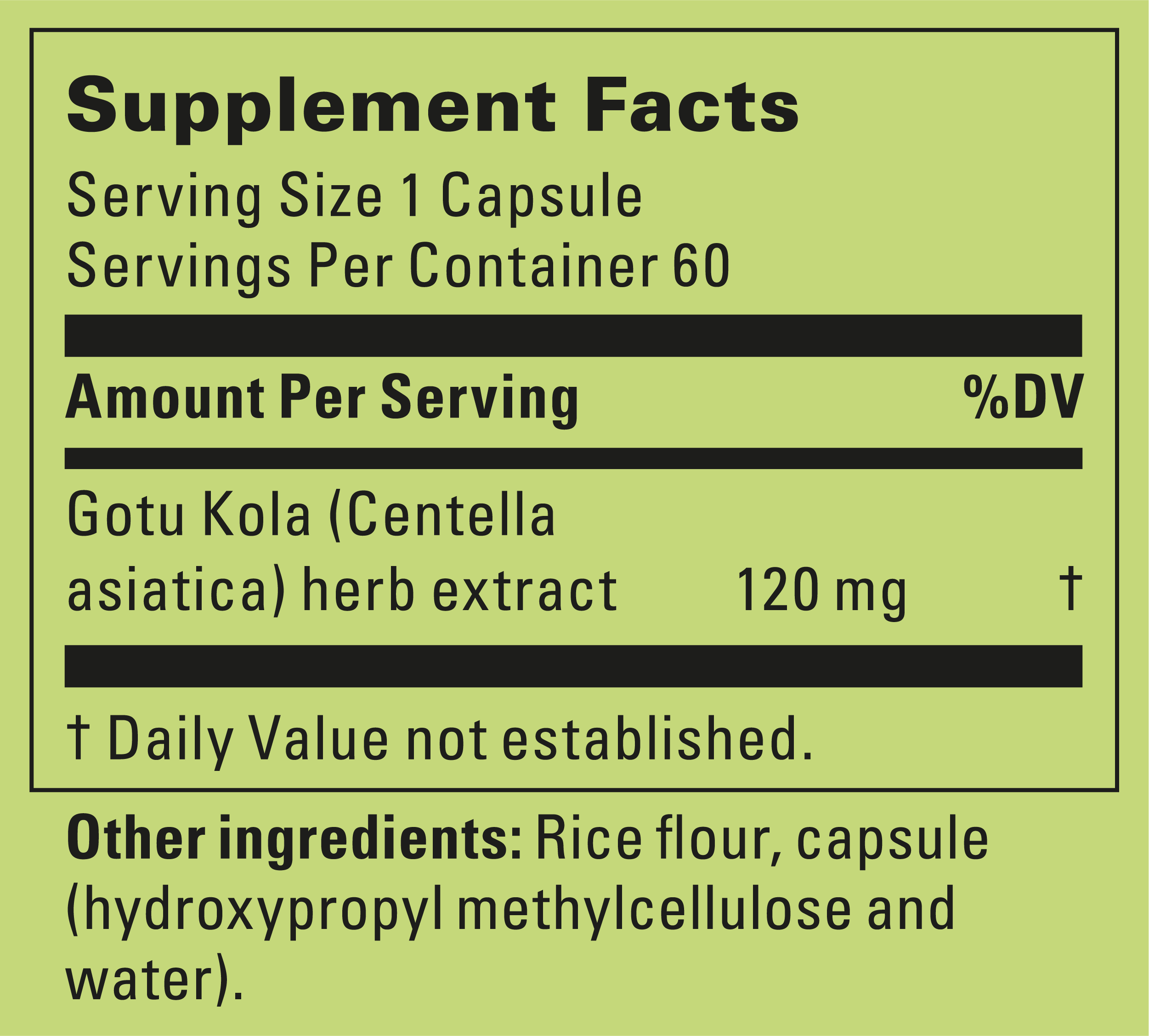 Supplement Label